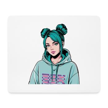 Anime Woman - Mouse Pad (horizontal) - white - Front