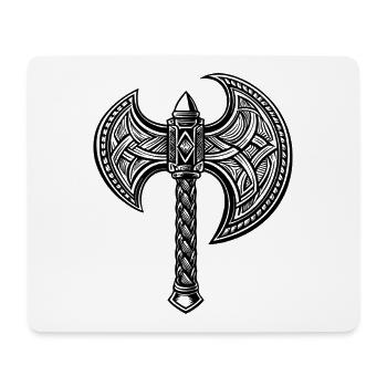 Hache viking - Tapis de souris (format paysage) - blanc - Devant