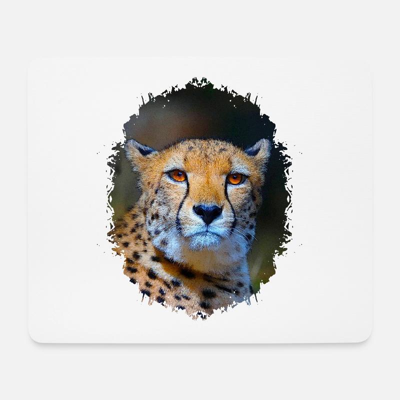 Gepard - Mousepad (Querformat) - Weiß