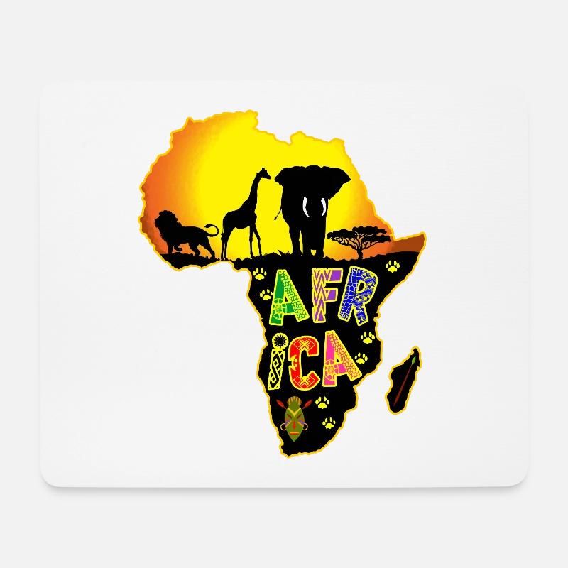 Afrika - Mousepad (Querformat) - Weiß