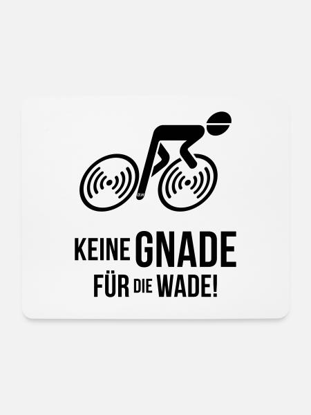 Keine Gnade Für Die Wade! Rennrad Radsport Radl V2 - Mousepad (Querformat) - Weiß