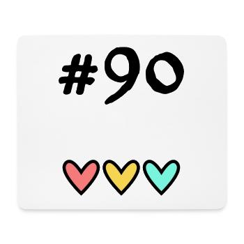90 JAHRE. 90-JÄHRIGES JUBILÄUM. GEBURTSTAG 90 JAHRE. 90 - Mousepad (Querformat) - Weiß - Vorne