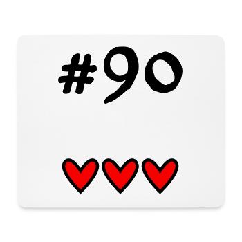 90 JAHRE. 90-JÄHRIGES JUBILÄUM. GEBURTSTAG 90 JAHRE. 90 - Mousepad (Querformat) - Weiß - Vorne