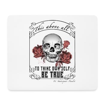 Citation d’Hamlet « sois vrai » dark academia -var.2 - Tapis de souris (format paysage) - blanc - Devant
