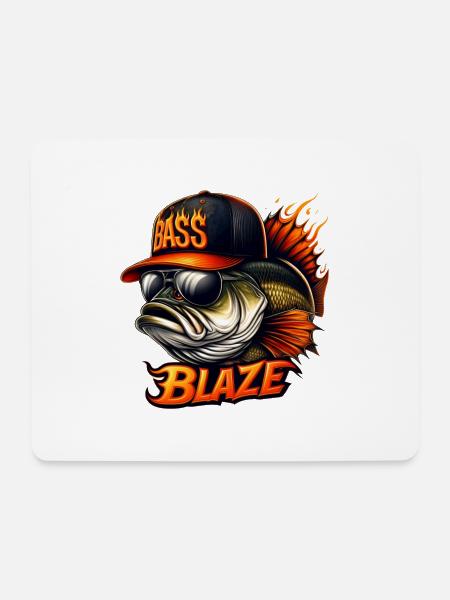Gestreifter Barsch blaze - Mousepad (Querformat) - Weiß