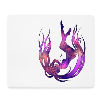 Fallen Anime Space Girl - Mousepad (Querformat) - Weiß - Vorne