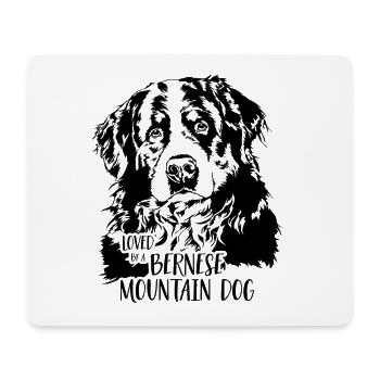 BERNESE MOUNTAIN DOG loved by Bernese Mountain Dog - Mouse Pad (horizontal) - white - Front