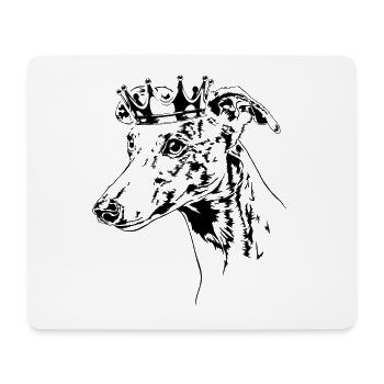 WHIPPET Krone Hund Hunde Wilsigns - Mousepad (Querformat) - Weiß - Vorne