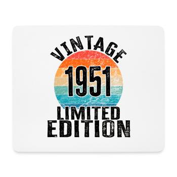 Geburtsjahr 1951 Vintage Limited Edition Retro - Mousepad (Querformat) - Weiß - Vorne