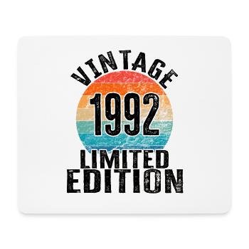 Year of birth 1992 Vintage Limited Edition Retro - Mouse Pad (horizontal) - white - Front