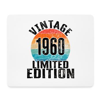 Year of birth 1960 Vintage Limited Edition Retro - Mouse Pad (horizontal) - white - Front