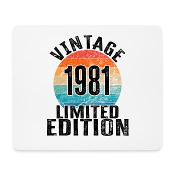Year of birth 1981 Vintage Limited Edition Retro - Mouse Pad (horizontal) - white - Front