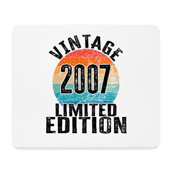 Year of birth 2007 Vintage Limited Edition Retro - Mouse Pad (horizontal) - white - Front
