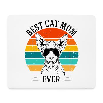 Meilleure maman chat de tous les temps Sphynx chat chats Wilsigns - Tapis de souris (format paysage) - blanc - Devant
