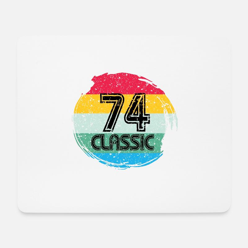 Vintage 1974 klassisch Männer Frauen - Mousepad (Querformat) - Weiß