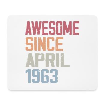 Legends Were Born In April 1963 - Mouse Pad (horizontal) - white - Front