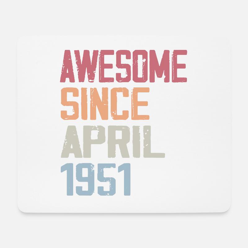 Legenden wurden im April 1951 geboren - Mousepad (Querformat) - Weiß