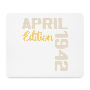 Geburtstag 82 Jahre April 1942 Geburtstagsgeschenk - Mousepad (Querformat) - Weiß - Vorne