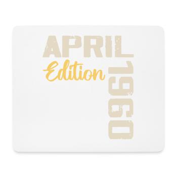 Anniversaire 64 Ans Avril 1960 Cadeau Anniversaire - Tapis de souris (format paysage) - blanc - Devant