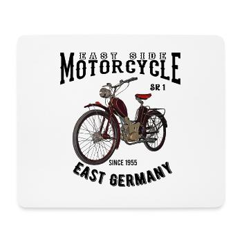 Cyclomoteur DDR SR 1 de Suhl Motorcycle East Germany - Tapis de souris (format paysage) - blanc - Devant
