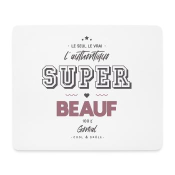 L authentique super beauf - Tapis de souris (format paysage) - blanc - Devant