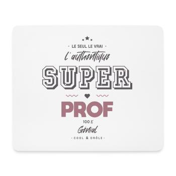 L authentique super prof - Tapis de souris (format paysage) - blanc - Devant