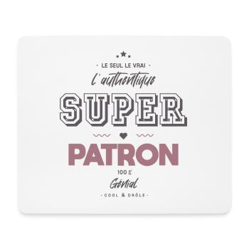 L authentique super patron - Tapis de souris (format paysage) - blanc - Devant
