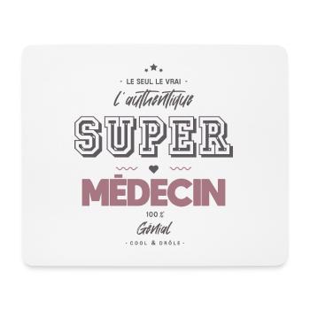 L authentique super médecin - Tapis de souris (format paysage) - blanc - Devant