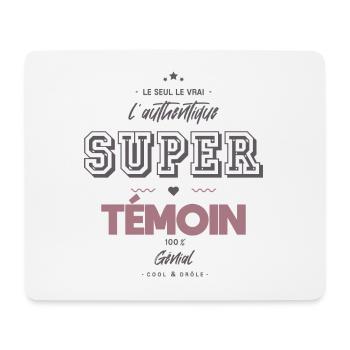 L authentique super témoin - Tapis de souris (format paysage) - blanc - Devant
