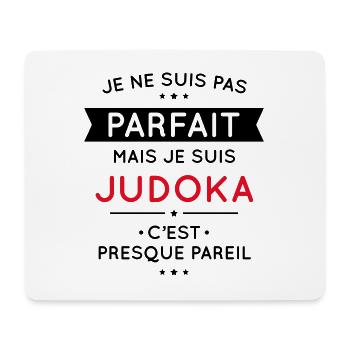Je ne suis pas parfait mais je suis judoka - Tapis de souris (format paysage) - blanc - Devant