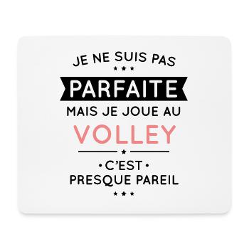 Je ne suis pas parfaite mais je joue au volley - Tapis de souris (format paysage) - blanc - Devant