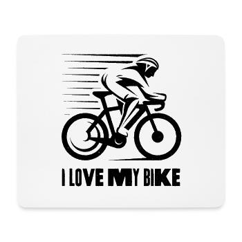 I love my Bike - Mouse Pad (horizontal) - white - Front