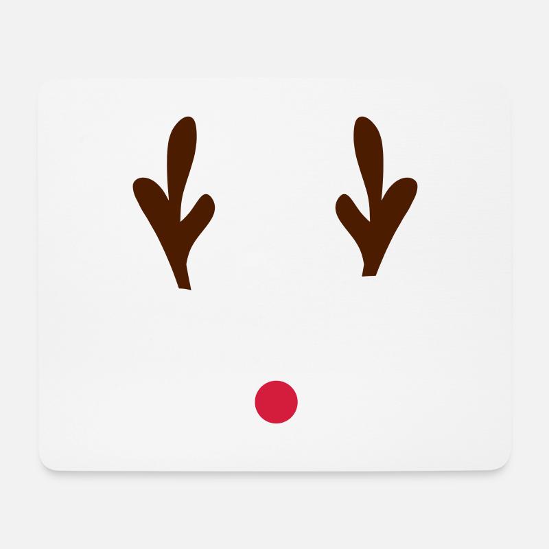 Rudolf - Mousepad (Querformat) - Weiß