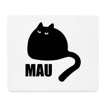 FLUFFY CAT MAU - Mousepad (Querformat) - Weiß - Vorne