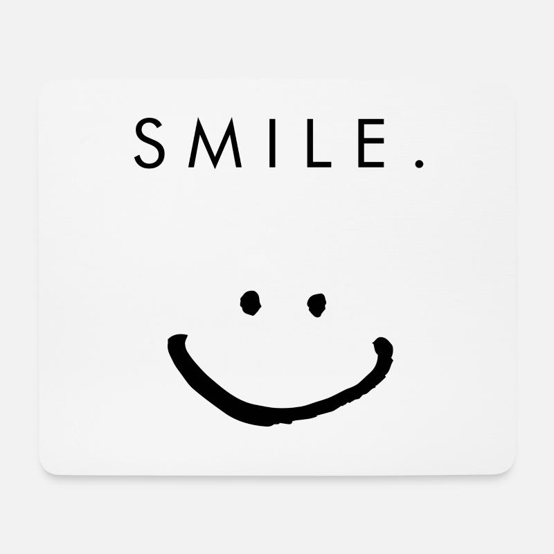 smile - Mousepad (Querformat) - Weiß