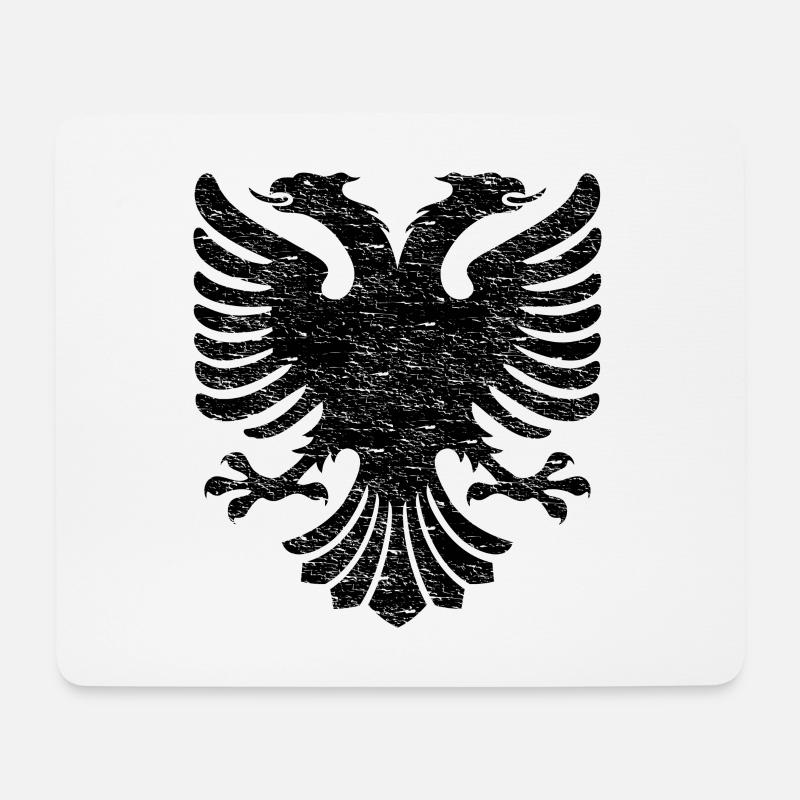 Albanischer Adler Doppeladler Shqiptar Albaner - Mousepad (Querformat) - Weiß