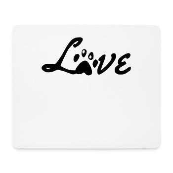 Love Paw - Love - Mouse Pad (horizontal) - white - Front