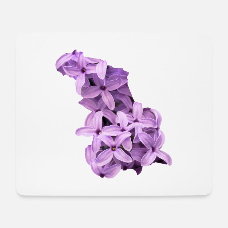 Fliederblütencluster - Mousepad (Querformat) - Weiß