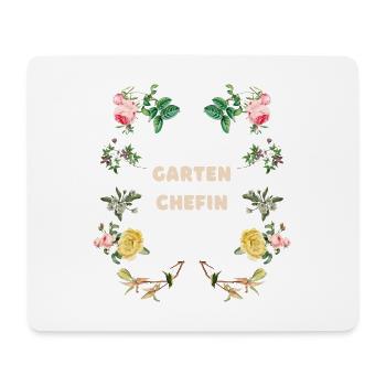Garten Chefin Blumen Design - Mousepad (Querformat) - Weiß - Vorne
