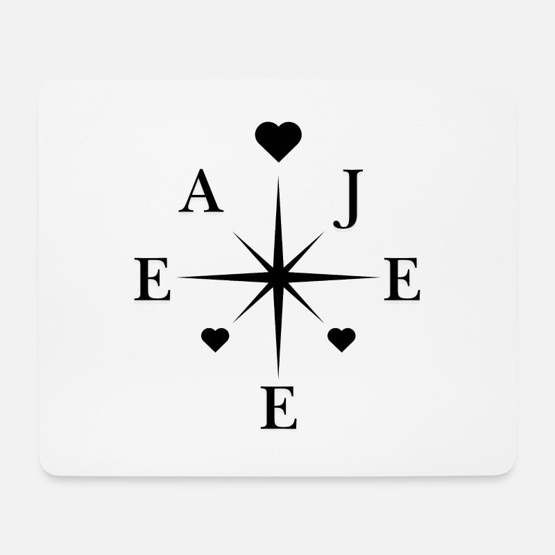 Windrose Familie - Mousepad (Querformat) - Weiß