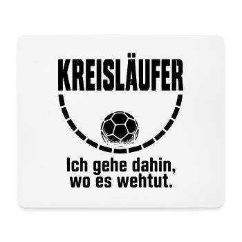 Kreisläufer Handball Shirt – Wo es wehtut - Mousepad (Querformat) - Weiß - Vorne