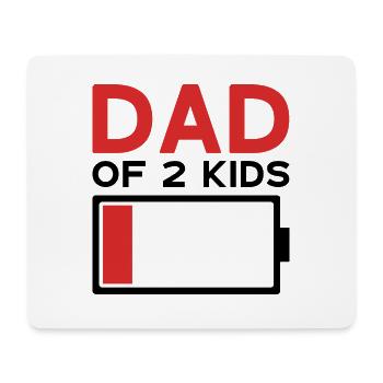 DAD OF 2 KIDS - Mouse Pad (horizontal) - white - Front