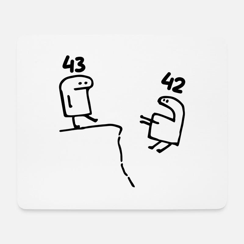 43 Jahre alt - 43. Geburtstag lustiges Geschenk 43 Jahre - Mousepad (Querformat) - Weiß