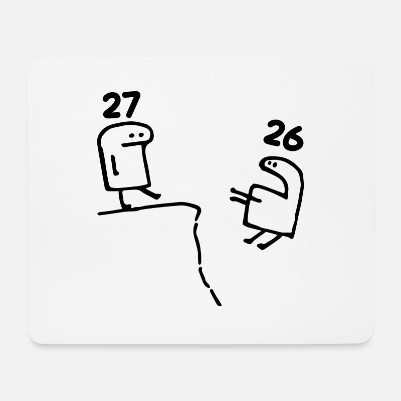 27 Years Old - 27th Birthday Fun 27 Year Old Gift - Mouse Pad (horizontal) - white