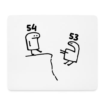 54 years old - 54th Birthday Fun 54 years old gift - Mouse Pad (horizontal) - white - Front