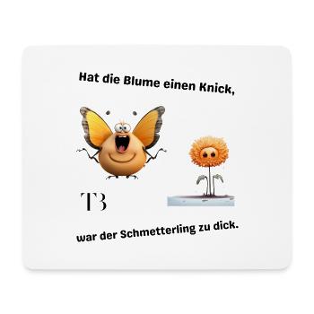 Dicker Schmetterling - Mousepad (Querformat) - Weiß - Vorne