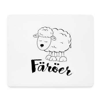 Faroe Islands Sheep - Mouse Pad (horizontal) - white - Front