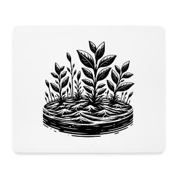 Sea full of life – plants instead of plastic - Mouse Pad (horizontal) - white - Front