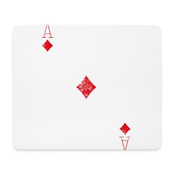 as,carte à jouer,carnaval,carton rouge - Tapis de souris (format paysage) - blanc - Devant