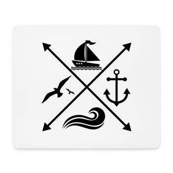 voile - Tapis de souris (format paysage) - blanc - Devant